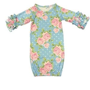 NIB floral ruffle gown